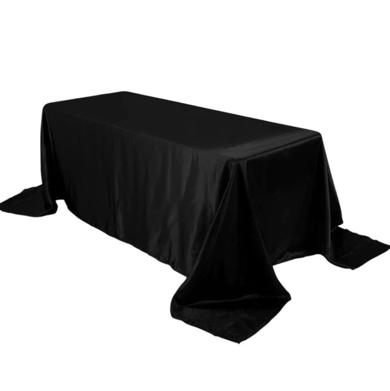 Black Rectangle Satin Tc 90x132