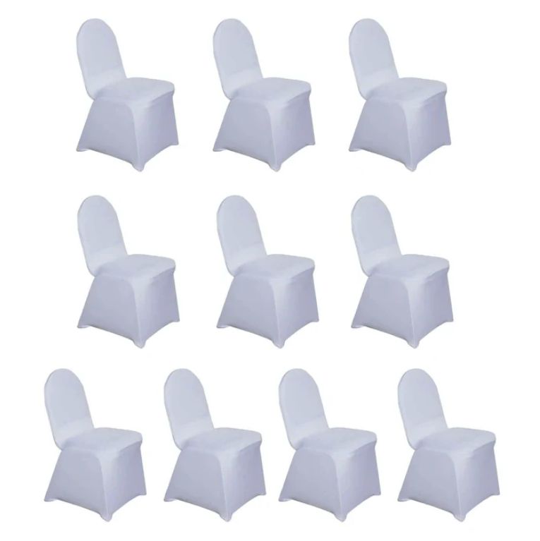 WHITE SPANDEX CHAIR COVER 10PK