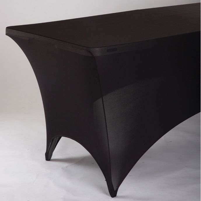 Black 72"X30" Rectangle Spandex Tablecloth