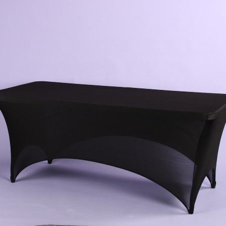 Black 96"X30" Rectangle Spandex Tablecloth