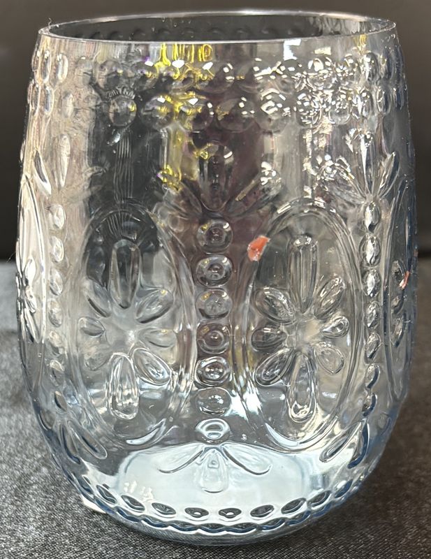 STEMLESS WINE GLASS VINTAGE BLUE