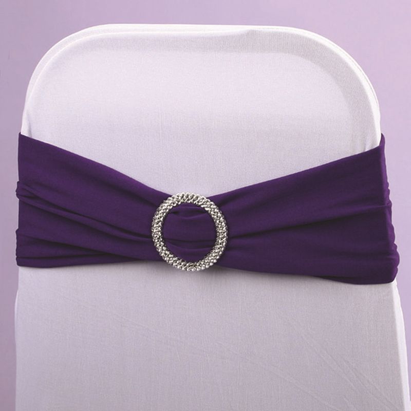 Purple Spandex Sash W/Buckle