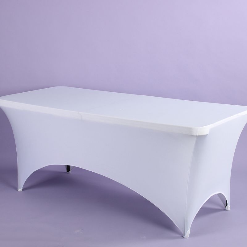 White 96"X30" Rectangle Spandex Tablecloth