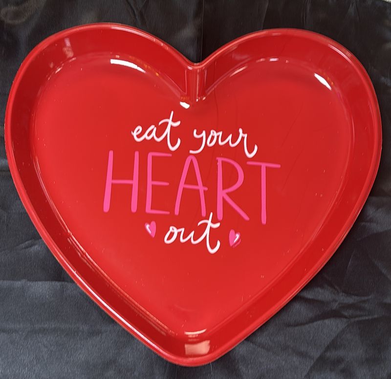 VALENTINES HEART SERVING TRAY