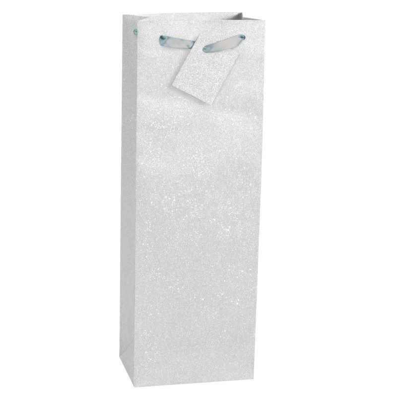 Wine Bag Silver Glitter