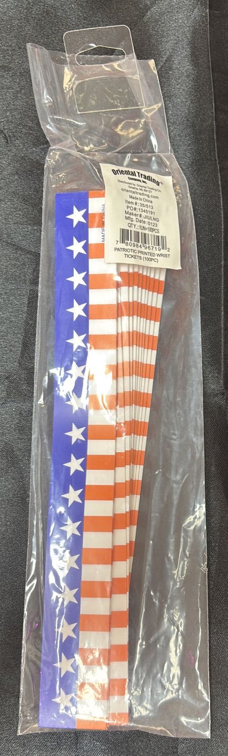 PATRIOTIC WRIST TICKETS