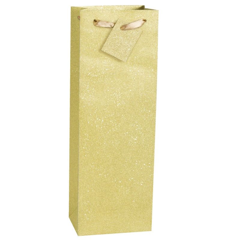 Wine Bag Gold Glitter