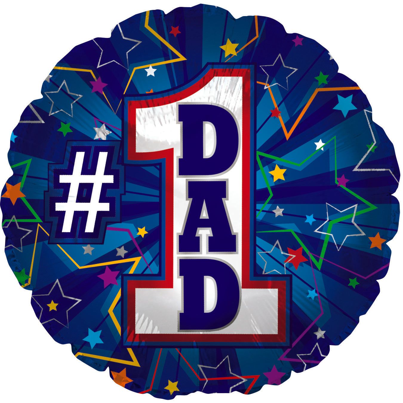 17" Best Dad Stars Foil Balloon