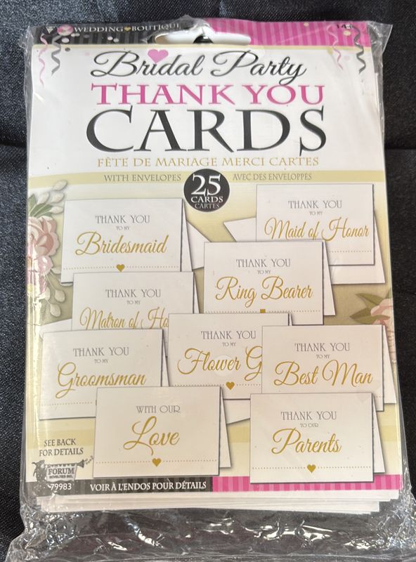 Wedding Party-Thank You Cards