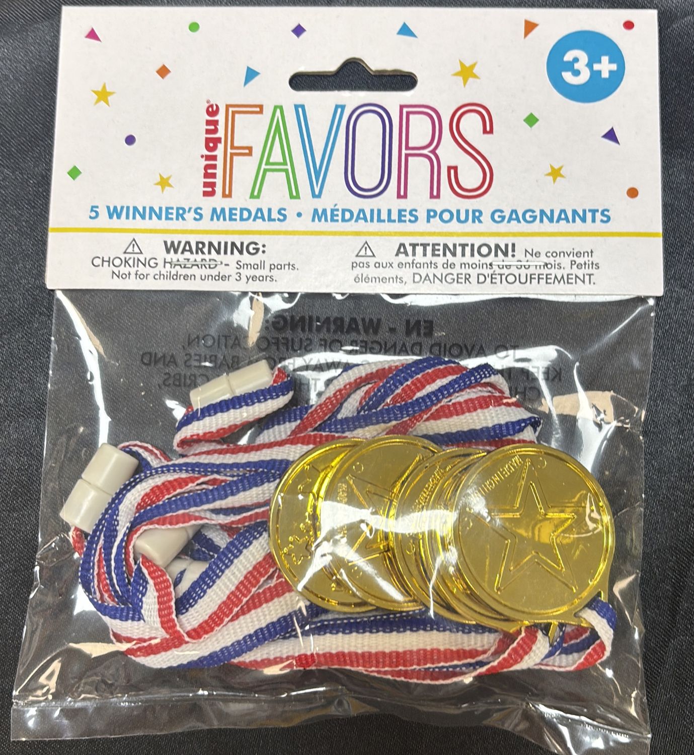 PARTY FAVOR WINNERS MEDALS