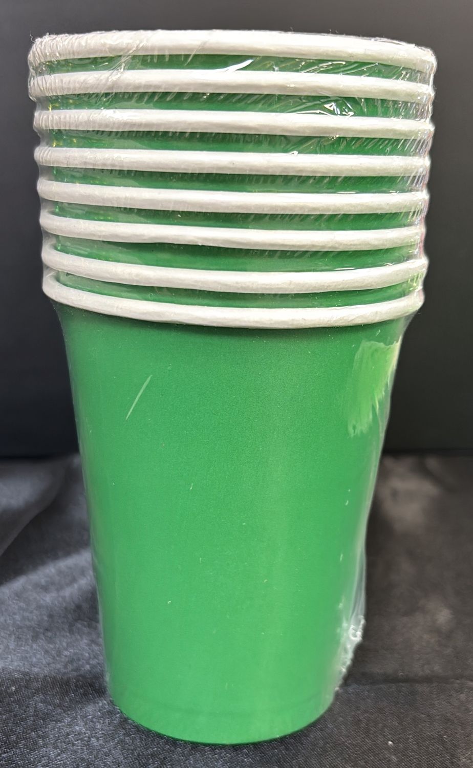 EMERALD GREEN PAPER CUPS 8CT