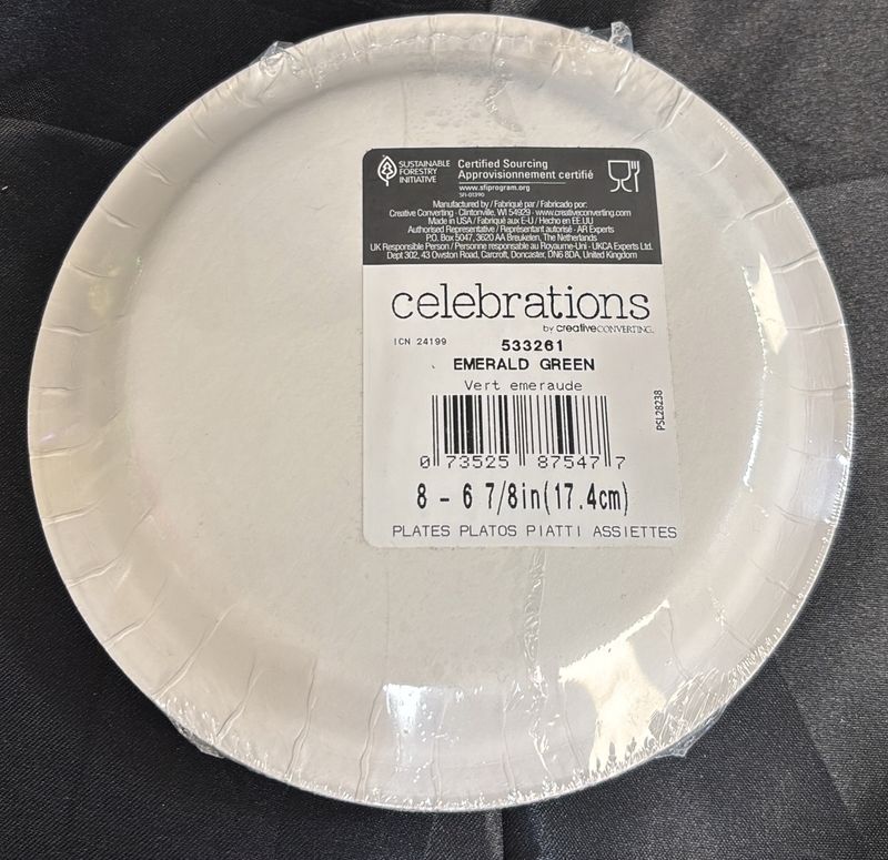 Emerald Green Small Plate 8Ct