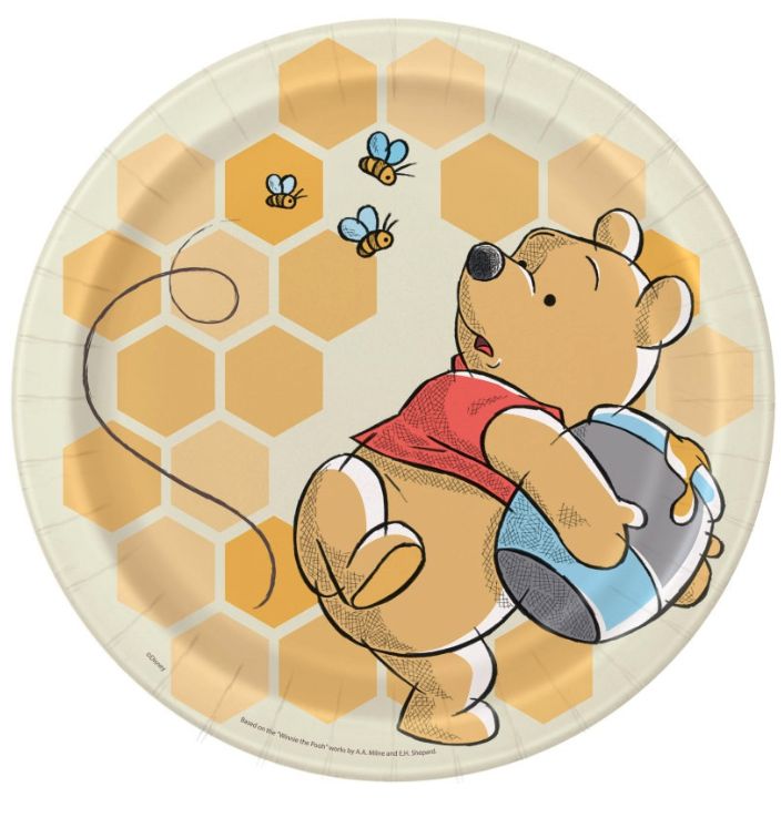 WINNIE THE POOH LARGE PLATE 8CT