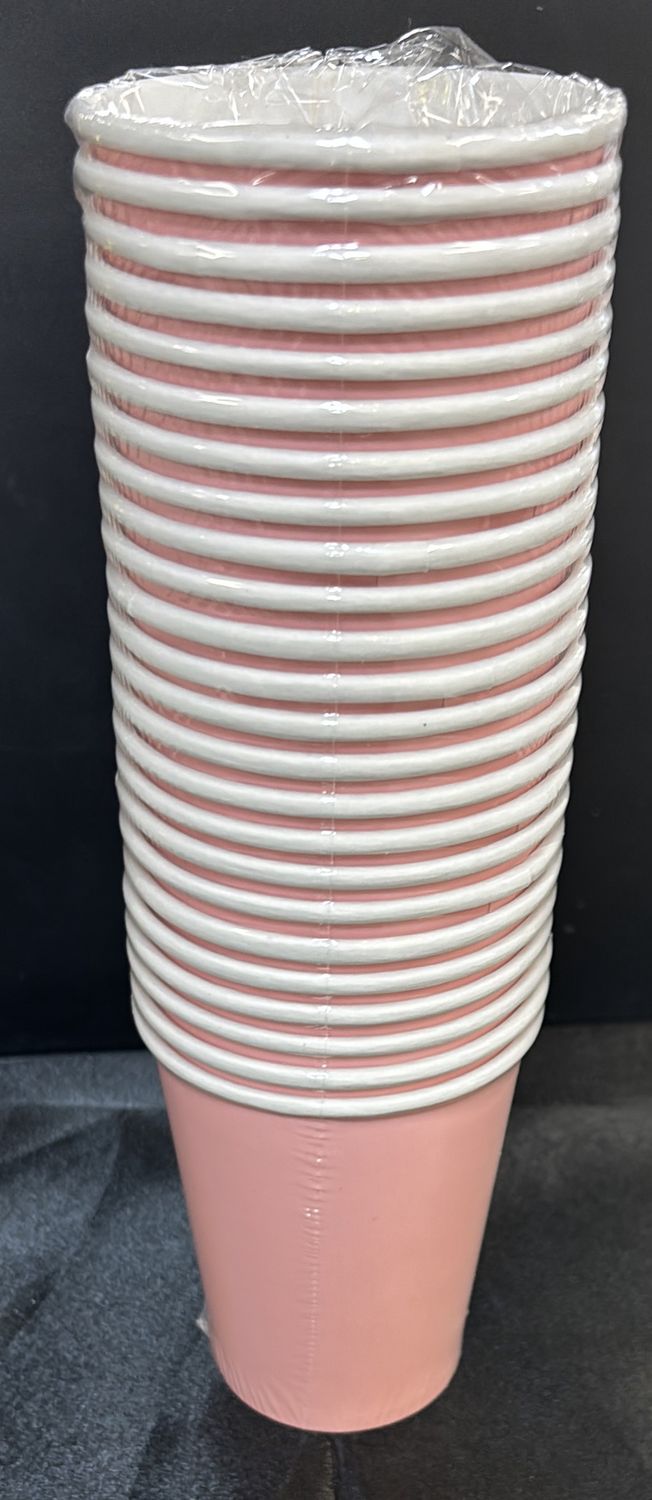 CLASSIC PINK PAPER CUPS