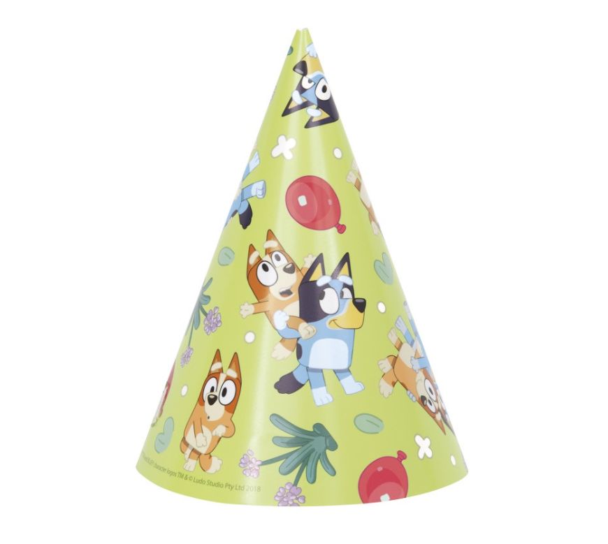 Bluey Party Hats 8ct