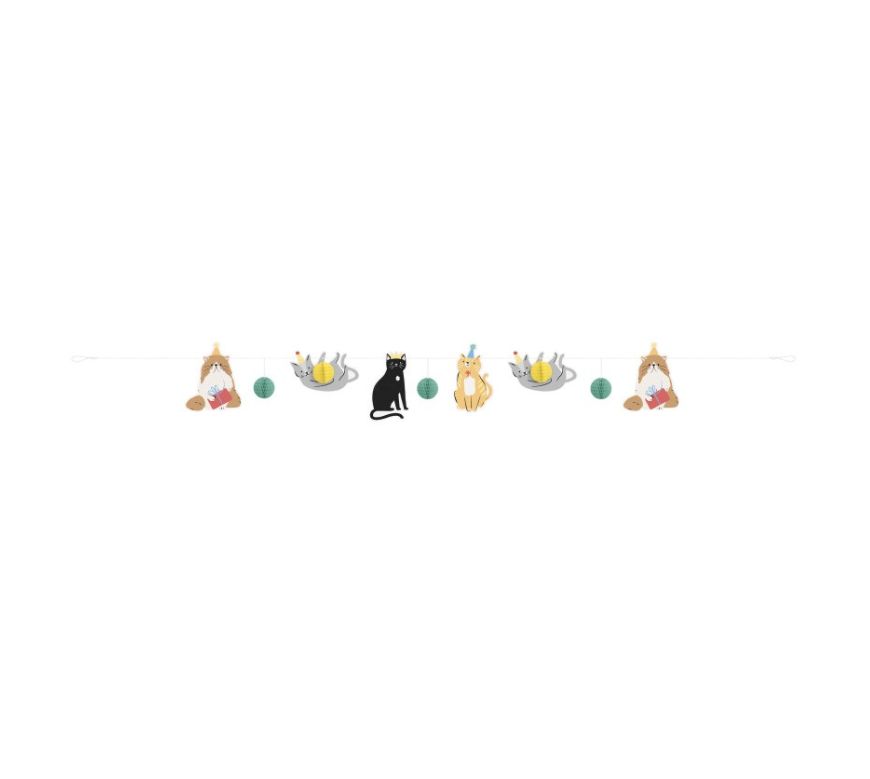 Pawty Animals Cutout Banner Honeycomb Balls
