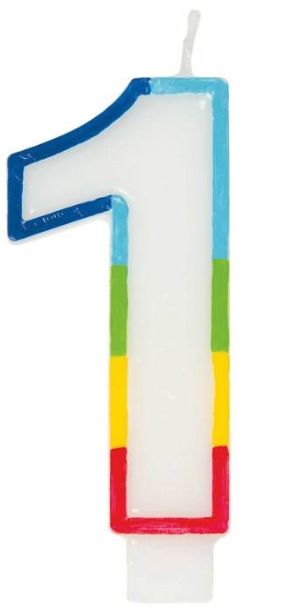 CANDLE RAINBOW BORDER #1
