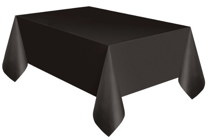 PLASTIC TABLECOVER MIDNIGHT BLACK