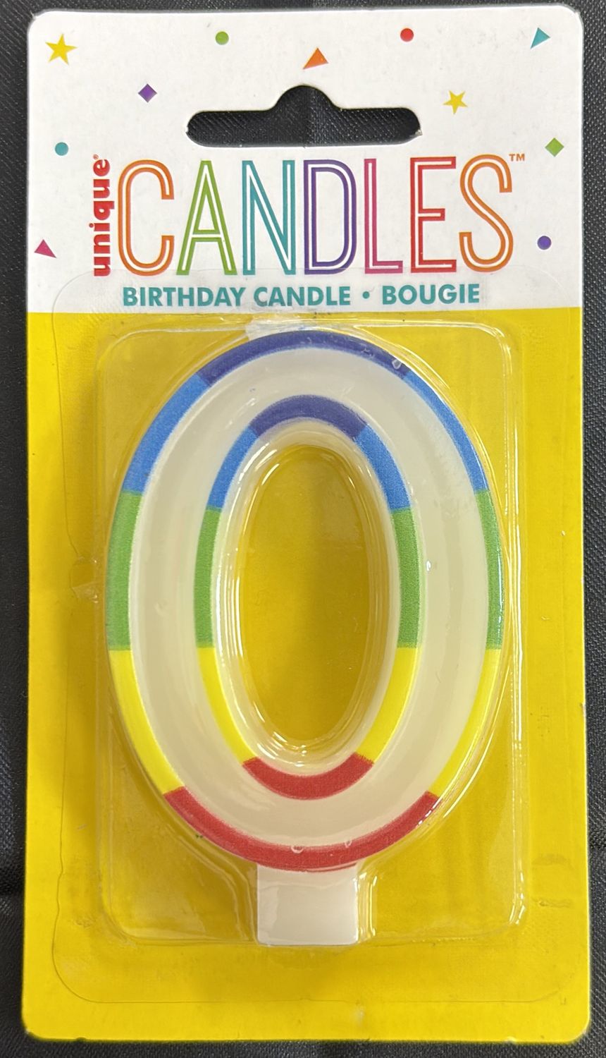 CANDLE RAINBOW BORDER #0