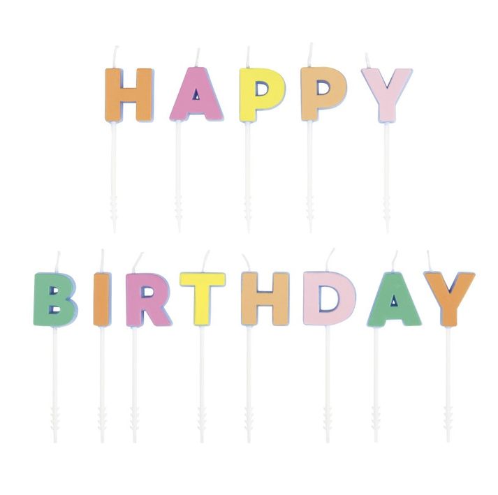 Candles Hbd Letter W Decal