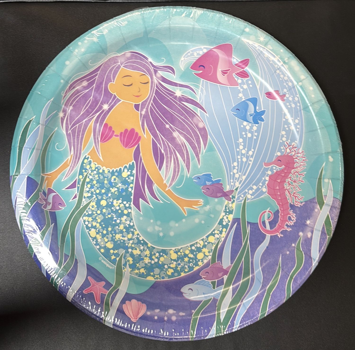 PAPER PLATES LARGE MERMAID