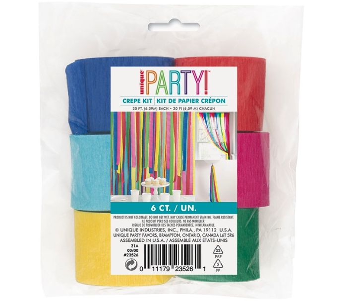 ASSORTED STREAMER KIT 20FT 6CT