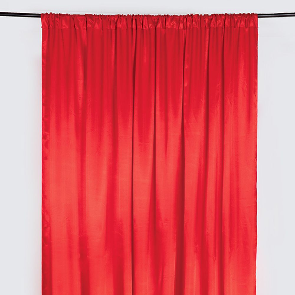 RED SATIN BACKDROP 10'X10'