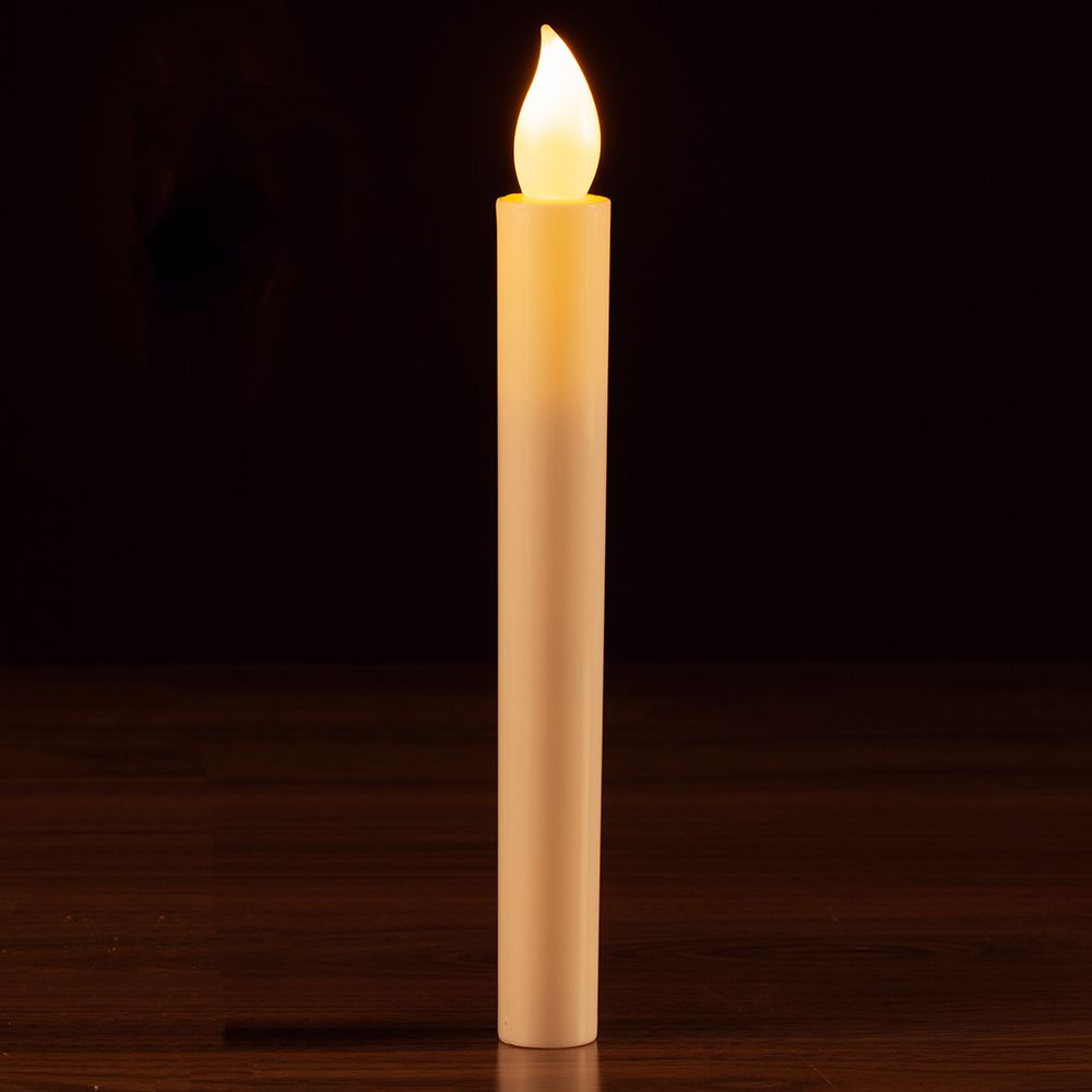 White Led Taper Candle 8.75"