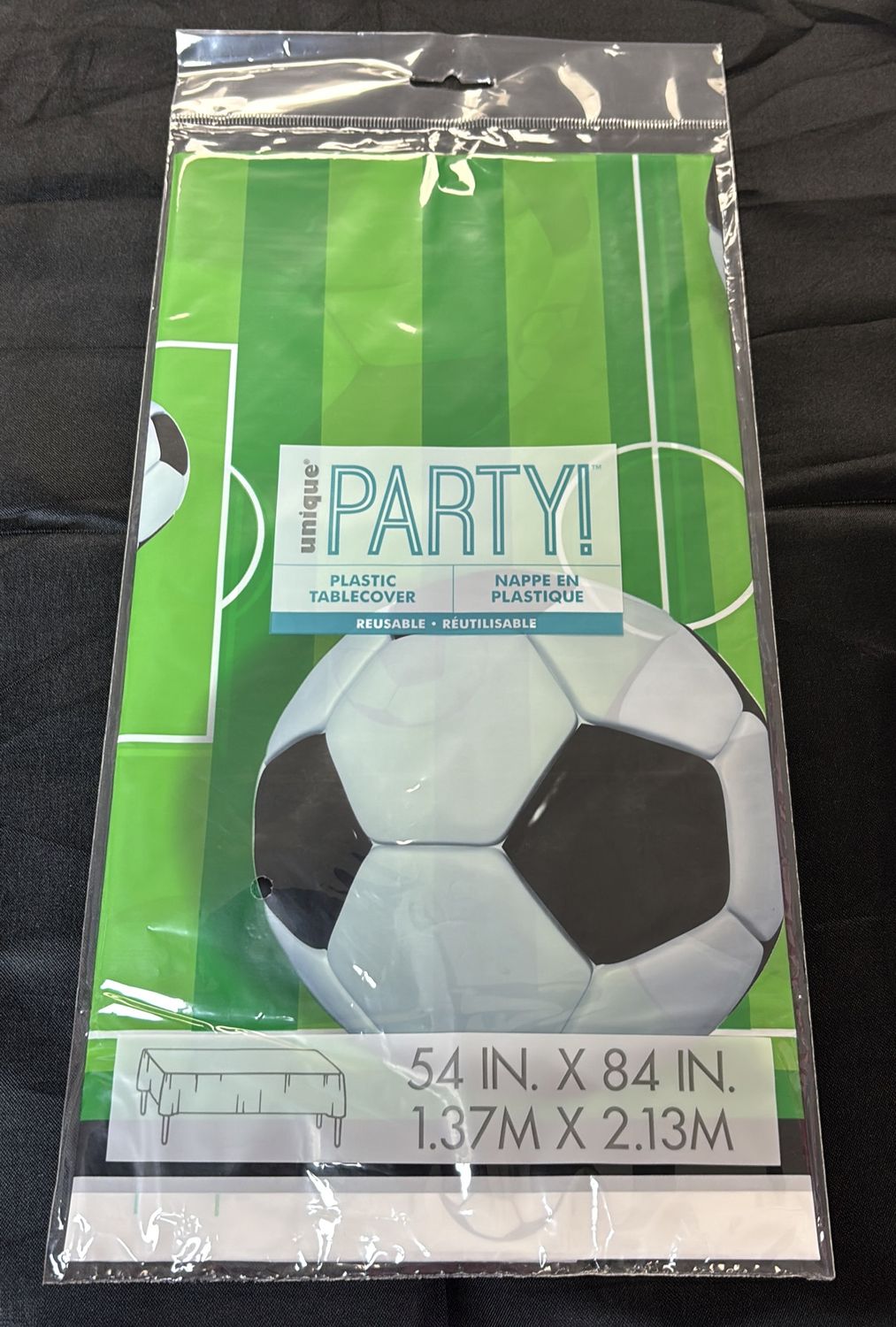 PLASTIC TABLECOVER SOCCER