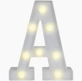 Mini Led Letters, Colour: WHITE, Letter: A