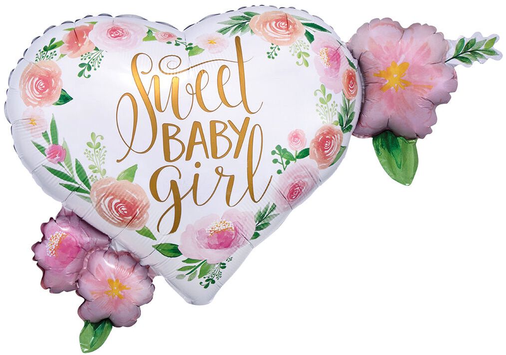 100 BALLOON SWEET BABY GIRL LARGE