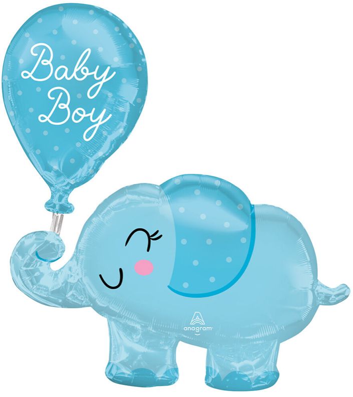 126 Balloon Baby Boy Elephant