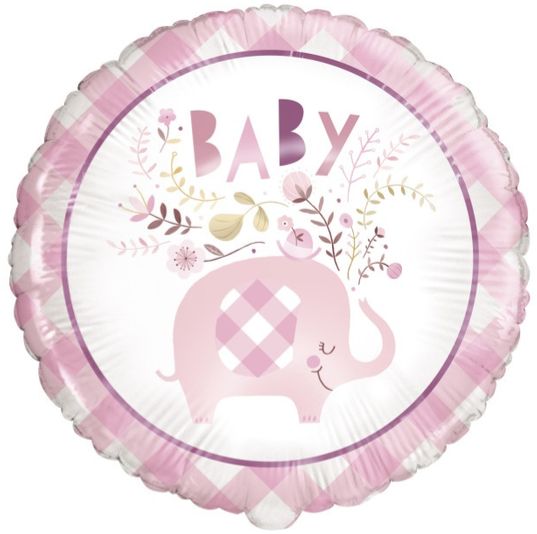 115 Balloon Baby Girl 18" Elephant Rose Gold