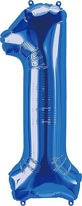 1 Blue 40" Number Balloon