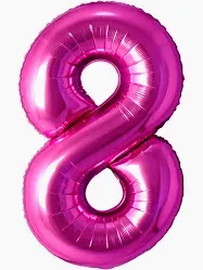 8 Pink 40" Number Balloon