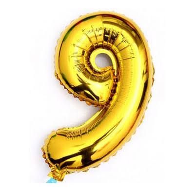 9 Gold 40" Number Balloon