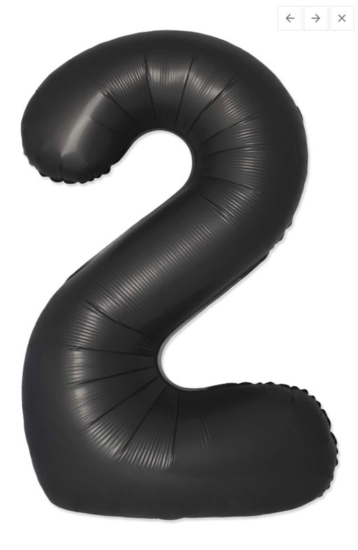 2 BLACK 40" NUMBER BALLOON