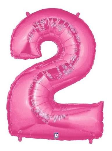 2 Pink 40" Number Balloon