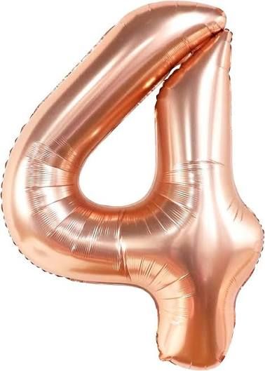 4 Rose Gold 40" Number Balloon