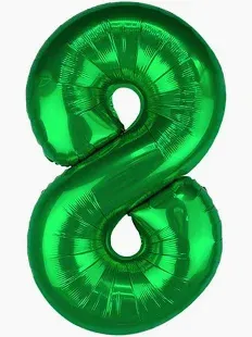 8 Green 40" Number Balloon