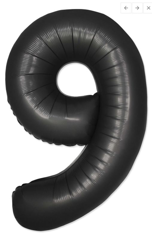 9 BLACK 40" NUMBER BALLOON