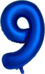 9 Blue 40" Number Balloon