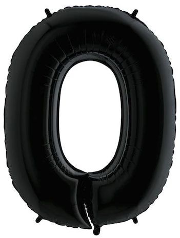 0 BLACK 40" NUMBER BALLOON