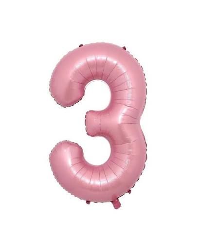 3 Pink 40" Number Balloon