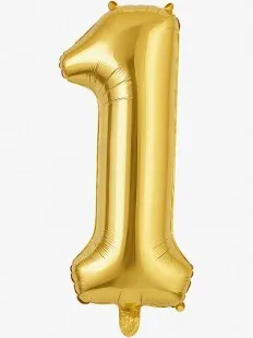 1 Gold 40" Number Balloon