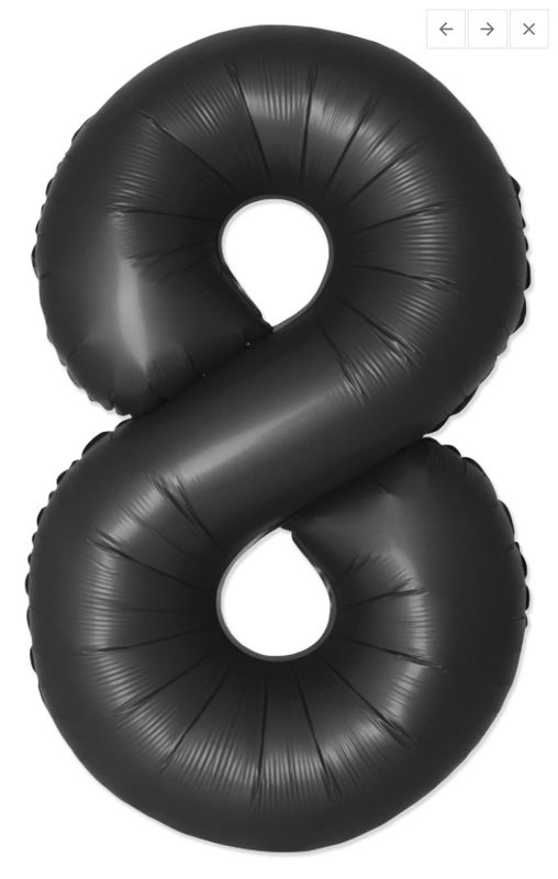 8 BLACK 40" NUMBER BALLOON