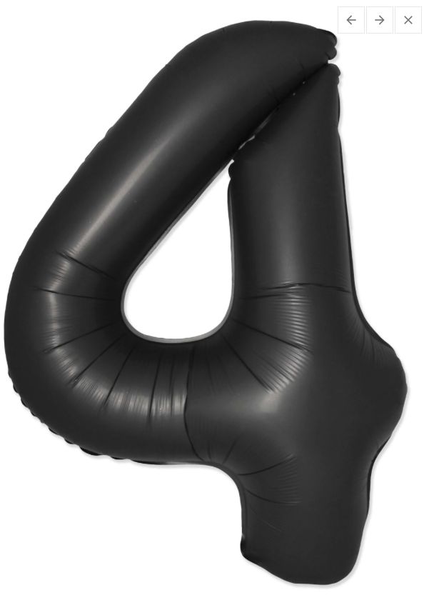 4 BLACK 40" NUMBER BALLOON