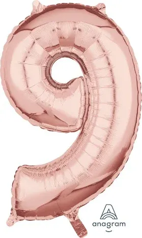 9 Rose Gold 40" Number Balloon