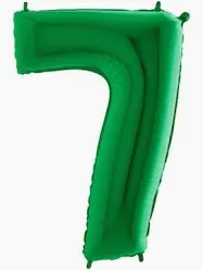 7 Green 40" Number Balloon