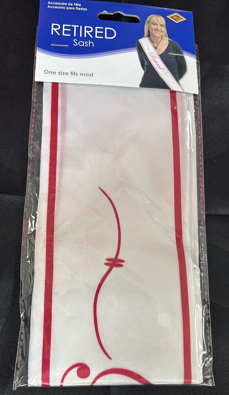 RETIRED SATIN SASH